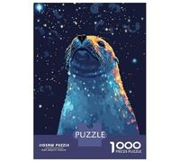 Puzzle pour Adolescents 1000 Pièces Retro Cute Seal Pixel Art Puzzles pour Adultes Jeu Manuel Décoration Murale Cadeaux Uniques pour Anniversaire Et Noël 52x38cm/1000pcs