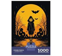 Puzzle pour Adolescents 1000 Pièces Retro Halloween Vibes Puzzles pour Adolescents Jeux Relaxants Cadeaux pour Femmes pour Anniversaire, Noël 70x50cm/1000pcs