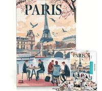Puzzle pour Adolescents 1000 pièces Rhapsodie Parisienne, Jeu de réflexion Stimulant, pour Les Amis et la Famille 38x52cm