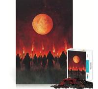 Puzzle pour Adolescents 1000 pièces Rituel de la Lune de Sang,Illustrations aux Bords précis,Jeu de Concentration Amusant,Moment de détente,Cadeau de Noël apaisant (38x26cm)