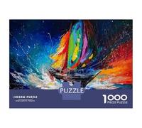 Puzzle pour Adolescents 1000 Pièces Run Through The Waves Puzzle pour Adultes Jeu Pratique Analyse Et Logique Interaction Parent-Enfant 70x50cm/1000pcs