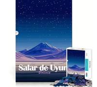 Puzzle pour Adolescents 1000 pièces Salar de Uyuni,Bolivie la Nuit Jeu de réflexion Stimulant Loisirs et Divertissement Cadeau Artistique de Noël (50x75cm)