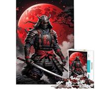 Puzzle pour Adolescents 1000 pièces Samouraï Guerrier Japonais Activités Amusantes à la Maison Jeux divertissants pour Passer Le Temps Pendant Les Vacances à partir de 14 Ans (38x52cm)