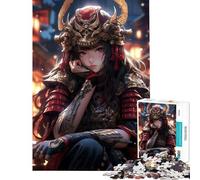 Puzzle pour Adolescents 1000 pièces Samouraï Mignon Contemplation Jeu Impossible Jouet addictif pour cultiver la Patience Cadeau d'anniversaire Amusant et Humoristique (Taille 38x52cm)