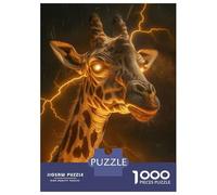 Puzzle pour Adolescents 1000 Pièces Scary Fantasy Giraffe Puzzle pour Adultes Jeu Pratique Analyse Et Logique Interaction Parent-Enfant 38x26cm/1000pcs