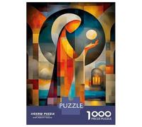 Puzzle pour Adolescents 1000 Pièces Selene - Cubist Minimal Mythology Abstract Puzzles pour Adolescents Jeux Relaxants Cadeaux pour Femmes pour Anniversaire, Noël 70x50cm/1000pcs
