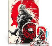 Puzzle pour Adolescents 1000 pièces Servante Viking Bouclier Réduction du Stress intéressante Cadeau Amusant 75x50cm