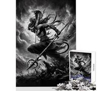 Puzzle pour Adolescents 1000 pièces Shiva Dieu Hindou Jeu éducatif de Course de Vitesse Manuelle Jouet à Monter soi-même avec Poster et fiche de Questions Assortis (38x52cm)