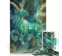 Puzzle pour Adolescents 1000 pièces Signe du Zodiaque Capricorne Bords impeccables Jeu de réflexion Amusant Cadeau Détente et conviviale Décoration Murale de Noël (38x52cm)