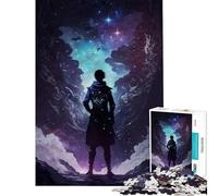 Puzzle pour Adolescents 1000 pièces Silhouette d'un Dieu Cosmique Jeu Impossible pour Un Jeu éducatif et Stimulant Cadeau Amusant Convient aux Couples (Dimensions 38x26cm)