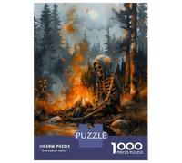 Puzzle pour Adolescents 1000 Pièces Skeleton by The Fire Puzzles pour Adultes, Jouet, Décoration Murale, Analyse Et Logique, Cadeaux De Noël Et d'anniversaire 38x26cm/1000pcs