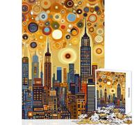 Puzzle pour Adolescents 1000 pièces Skyline de New York sous Un Ciel étoilé Jeu Familial Défi Difficile Décoration Murale Collection d'artistes Beaux-Arts (38x52cm)