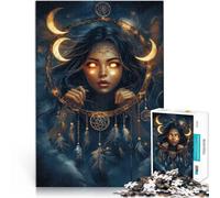 Puzzle pour Adolescents 1000 pièces Sorcière Magique Jeu Familial Anti-Stress Défi Difficile Excellent Cadeau pour Les Jeux 75x50cm