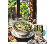 Puzzle pour Adolescents 1000 pièces Soupe de Nouilles aux œufs Difficile et Stimulant Analyse et logique Jouet de décoration pour la Maison À partir de 14 Ans (38x52cm)