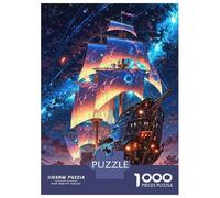 Puzzle pour Adolescents 1000 Pièces Starbound Galleon Voyage Beyond The Sky Puzzles pour Adultes Jeux De Famille Décoration Parfaite Idéal comme Cadeau 38x26cm/1000pcs
