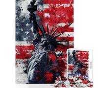Puzzle pour Adolescents 1000 pièces Statue de la Liberté Jeu de réflexion Décoration intérieure Jouet Interaction Parent-Enfant (38x52cm)