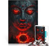 Puzzle pour Adolescents 1000 pièces Statue du Bouddha maléfique Jouets Jeux éducatifs Soulagement du Stress Jeu de défi Unique 38x26cm