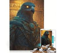 Puzzle pour Adolescents 1000 pièces Statue du Dieu Faucon Horus, Jeu Impossible, Cadeau d'anniversaire, Cadeau d'anniversaire Unique 38x26cm