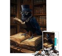 Puzzle pour Adolescents 1000 pièces Steampunk Corbeau lit des Puzzles pour Adolescents Découpe de précision Difficile et Stimulant Casse-tête Jeux familiaux (Dimensions 50x75cm)