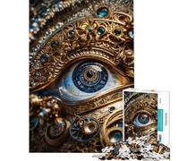 Puzzle pour Adolescents 1000 pièces Steampunk Œil Mécanique Activités Amusantes à la Maison pour Toute la Famille Jeux familiaux pour Les 14 Ans et Plus (38x52cm)