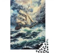 Puzzle pour Adolescents 1000 Pièces Stormy Sea Adventure -2 Puzzles pour Adolescents Jeux Relaxants Cadeaux pour Femmes pour Anniversaire, Noël 38x26cm/1000pcs