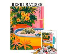 Puzzle pour Adolescents 1000 pièces Style hérisson Henri Matisse Jeux et activités Amusants pour Le Bain à la Maison décoration pour Les 14 Ans et Plus (50x75cm)
