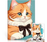 Puzzle pour Adolescents 1000 pièces Style Minimaliste de Chat Mignon Impossible Chaque pièce est Unique - Jeu Familial Stimulant et Amusant 38x26cm