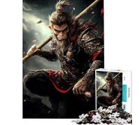 Puzzle pour Adolescents 1000 pièces Sun Wukong Bâton d'or Jeu éducatif Stimulant Jouet Cadeau de Père Noël Secret Amusant et Humoristique (Taille 38x52cm)