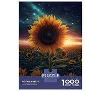 Puzzle pour Adolescents 1000 Pièces Sunflower Night Milky Way Puzzle pour Adultes Jeu Pratique Analyse Et Logique Interaction Parent-Enfant 52x38cm/1000pcs