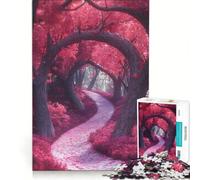 Puzzle pour Adolescents 1000 pièces Surréalisme Un Chemin forestier avec des Arbres Art de la Nature Jeu Impossible Cadeau d'anniversaire Unique et Cadeaux 38x26cm