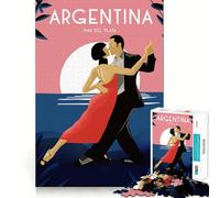 Puzzle pour Adolescents 1000 pièces Tango Argentin Articulations Lisses Jeu Amusant et Stimulant pour Le Cerveau,idéal pour se détendre et s'amuser,Cadeau de Noël (38x52cm)