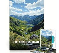 Puzzle pour Adolescents 1000 pièces Te Araroa Trail Nouvelle-Zélande Poster Bords impeccables Jeu de réflexion Amusant Cadeau Ambiance chaleureuse Décoration Murale de Noël (50x75cm)