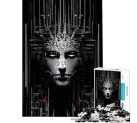 Puzzle pour Adolescents 1000 pièces Techno Visage Jouet addictif pour cultiver la Patience Jeu Familial adapté aux Couples pour Les Amateurs de Jeux (Dimensions 38x26cm)