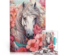 Puzzle pour Adolescents 1000 pièces Teintes de Chevaux Sauvages pour Le Jeu éducatif Challenge Toy Super Cadeau 52x38cm