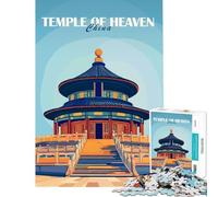 Puzzle pour Adolescents 1000 pièces Temple du Ciel Chine Jeu de réflexion Jeu éducatif Cadeau d'anniversaire Difficile (Dimensions 38x26cm)