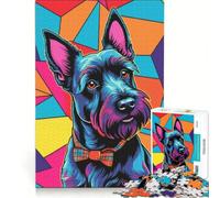 Puzzle pour Adolescents 1000 pièces Terrier écossais Jeux relaxants activités Amusantes à la Maison Jeu au Design Magnifique 38x26cm