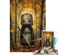 Puzzle pour Adolescents 1000 pièces Tête de Seau Chevalier Puzzle Adulte Jeu Manuel pour s'amuser en Famille Difficile et Stimulant (Taille 38x26cm)