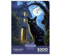 Puzzle pour Adolescents 1000 Pièces The Cat Haunting Gaze Puzzles pour Adultes Jeux De Détente Découpe De Précision Offre Spéciale pour Toute La Famille 52x38cm/1000pcs
