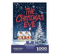 Puzzle pour Adolescents 1000 Pièces The Christmas Eve House Puzzles pour Adolescents Jeux Relaxants Cadeaux pour Femmes pour Anniversaire, Noël 52x38cm/1000pcs
