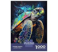 Puzzle pour Adolescents 1000 Pièces The Patient Turtle Puzzles pour Adolescents Jeux Relaxants Cadeaux pour Femmes pour Anniversaire, Noël 70x50cm/1000pcs