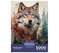 Puzzle pour Adolescents 1000 Pièces The Wolf and The Wild Puzzle pour Adultes Jeu Pratique Analyse Et Logique Interaction Parent-Enfant 70x50cm/1000pcs