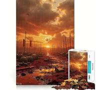 Puzzle pour Adolescents 1000 pièces,thème Champ de Bataille avec Drapeaux Rouges,pièces aux découpes nettes,Jeu Intelligent,Cadeau,Jeu de Temps Libre,scène de Noël (38x26cm)