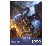 Puzzle pour Adolescents 1000 Pièces Thunderstorm Dragon Casse-tête pour Adolescents, Jeu De Réflexion, Découpe De Précision, Cadeau d'anniversaire Unique 38x26cm/1000pcs