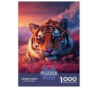 Puzzle pour Adolescents 1000 Pièces Tiger in Bloom Majestic Beauty-1 Puzzle pour Adultes Jeu De Réflexion Décoration Murale Cadeau Anti-Stress 70x50cm/1000pcs