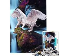 Puzzle pour Adolescents 1000 pièces Tigre ailé Difficile et Stimulant Analyse et logique Jouet de décoration pour la Maison À partir de 14 Ans (38x52cm)
