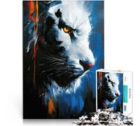 Puzzle pour Adolescents 1000 pièces Tigre de l'ombre Réduction du Stress intéressante Car C'est Un pour Toute la Famille 52x38cm