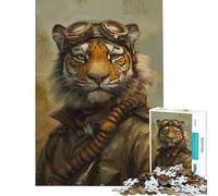 Puzzle pour Adolescents 1000 pièces Tigre Steampunk Jeu éducatif et Stimulant Cadeau d'anniversaire (Dimensions 75x50cm)