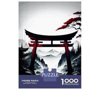 Puzzle pour Adolescents 1000 Pièces Torii Gate Japanese Art Puzzle pour Adultes, Jouet, Décoration Murale, Amusant Et Humoristique, Idéal comme Cadeau 70x50cm/1000pcs