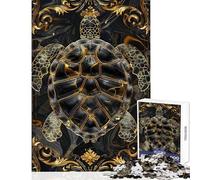Puzzle pour Adolescents 1000 pièces Tortue Kintsugi Jeu éducatif décoration Parfaite Jouet à Faire soi-même Cadeau d'anniversaire ou de Voyage (50x75cm)