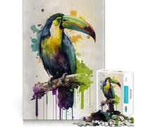 Puzzle pour Adolescents 1000 pièces Toucan à Bec caréné, Bords impeccables, Jeu de réflexion Amusant, Cadeau pour des Moments de détente et de Plaisir, décoration Murale de Noël (38x52cm)